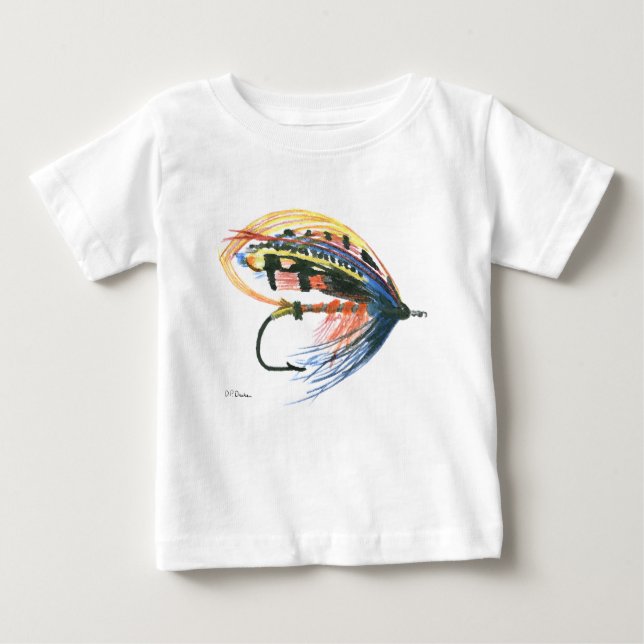 Camiseta FlyFisheries Lure Art Salmon Fly Lure (Frente)