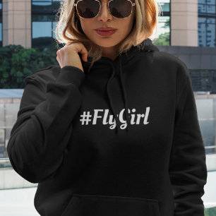 Camiseta #FlyGirl Tipografia Viagem Simples e Moderna Perso