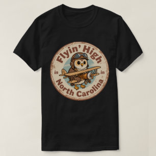 Camiseta Flyin’ High_ North Carolina Aviation-Themed Artwor