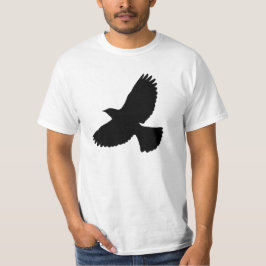 Camiseta Flying Crow and Fan Tail Silhouette
