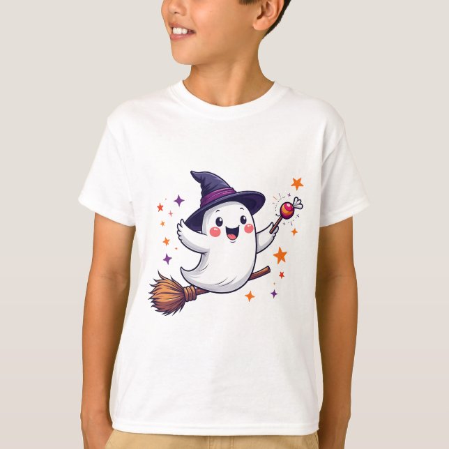 Camiseta Flying Ghost with Candy Halloween   (Frente)