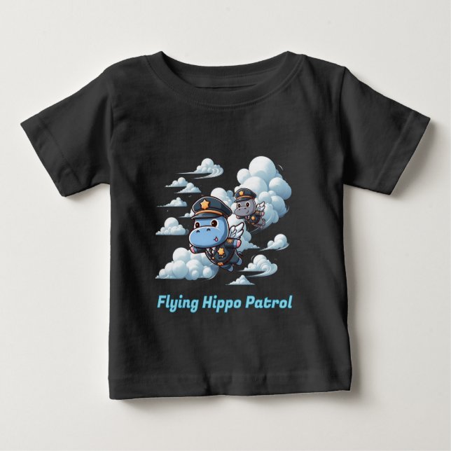Camiseta "Flying Hippo Patrol" (Frente)