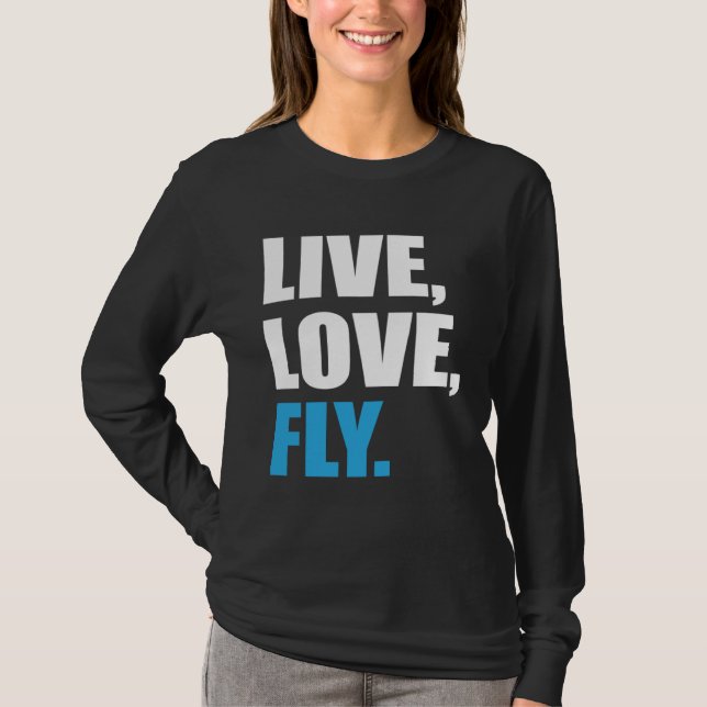 Camiseta Flying  Live Love Fly (Frente)