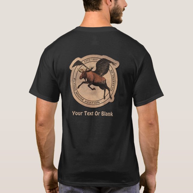 Camiseta Flying Moose Aviation Patch (Verso)