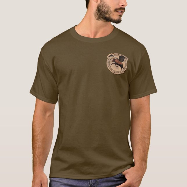 Camiseta Flying Moose Aviation Patch (Frente)