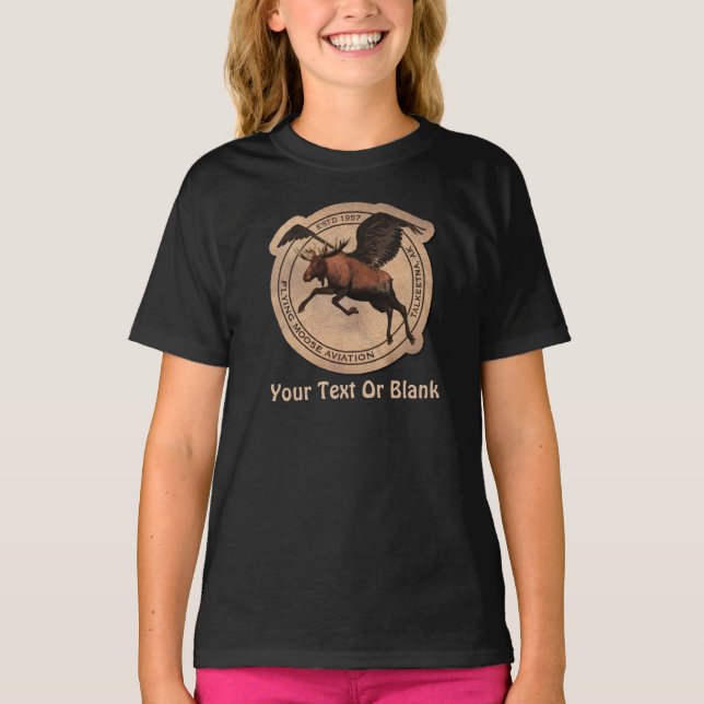 Camiseta Flying Moose Aviation Patch (Frente)