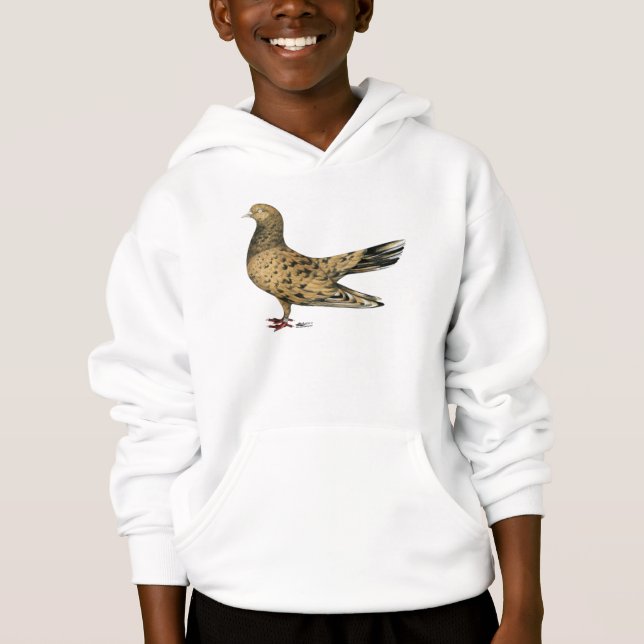 Camiseta Flying Oriental Roller Pigeon Almond (Frente)