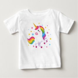 Camiseta Flying Rainbow Unicorn With Stars