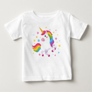 Camiseta Flying Rainbow Unicorn With Stars