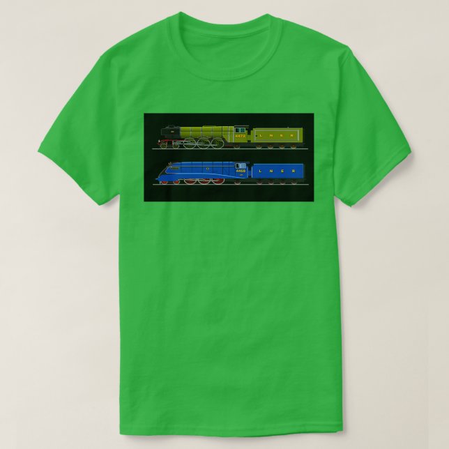 Camiseta Flying Scotsman e Mallard (Frente do Design)