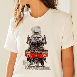 Camiseta Flying Scotsman – Steam Locomotive Illustration