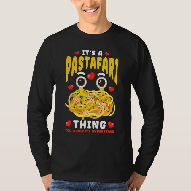 Camiseta Flying Spaghetti Monster FSM It's A Pastafari Thin (Frente)