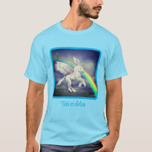 Camiseta Flying Unicorn Over Rainbow Fantasy Horse
