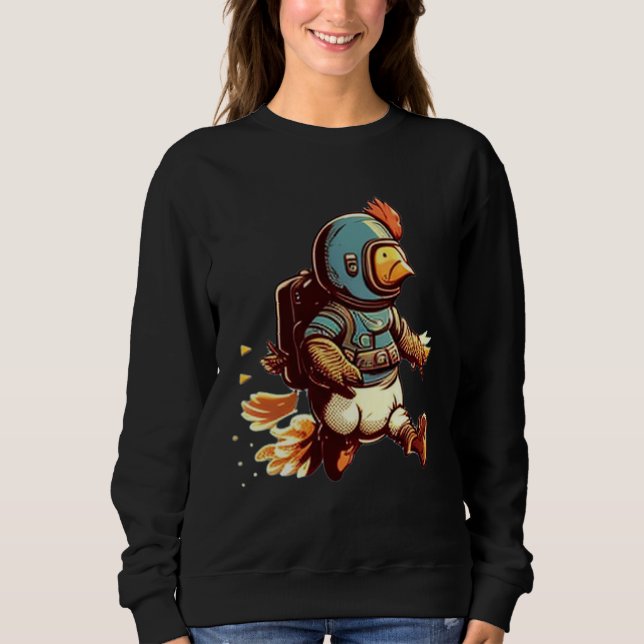 Camiseta Flying with Jet Pack  Chicken (Frente)