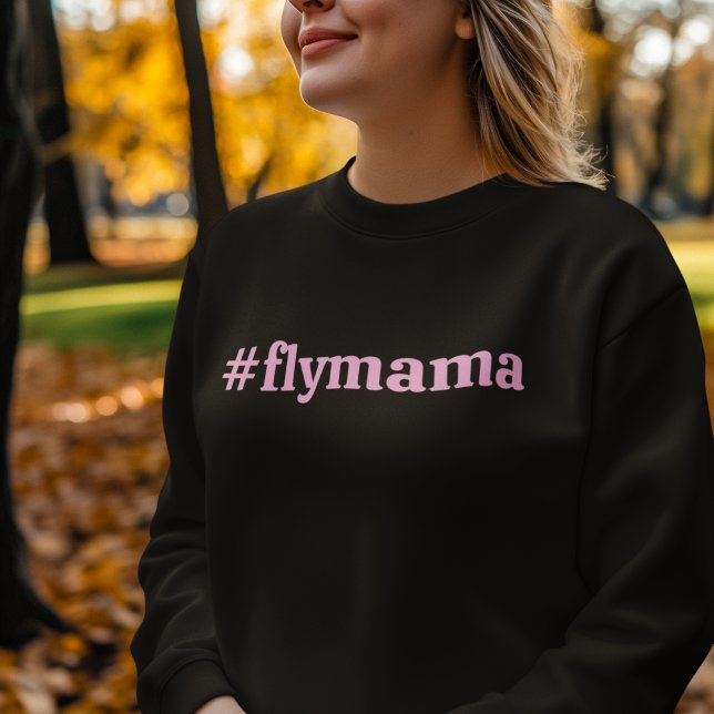 Camiseta #FlyMama Tipografia Simples, Moderna, Aniversário  (Criador carregado)