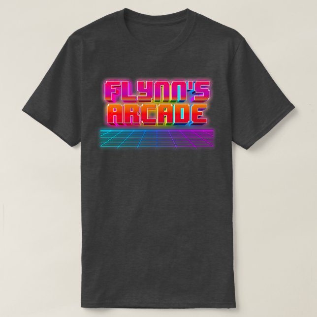 Camiseta Flynns Arcade 80s Synth Movie (Frente do Design)