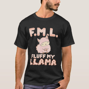 Camiseta FML Fofinho Meu Lhama Alpaca Rosa Fofa