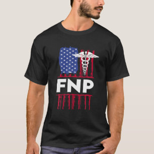 Camiseta FNP Family Nurse Practitioner USA Flag Funny Nursi