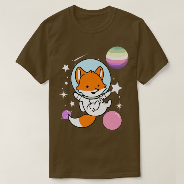 Camiseta Fo Astronaut Genderfae Pride  (Frente do Design)