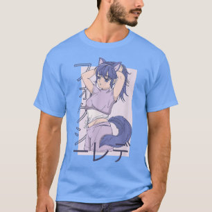 Camiseta Fo Girl Anime Design Japonesa Com Cauda 1426