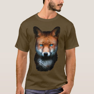 Camiseta Fo Head Blue Eyes Creative Art Animal Fo