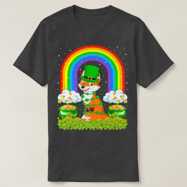 Camiseta Fo Lover Rainbow Leprechaun Fo Dia de São Patrício (Frente do Design)