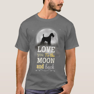 Camiseta Fo Terrier Dog Love To Moon
