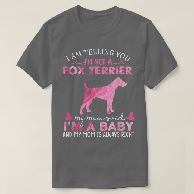 Camiseta Fo Terrier Mãe Bebê Engraçado Cachorro Cute Propri (Frente do Design)