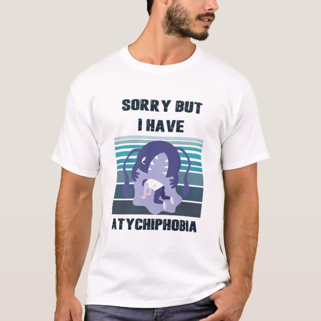Camiseta fobia triste e atychiphobia (Frente)
