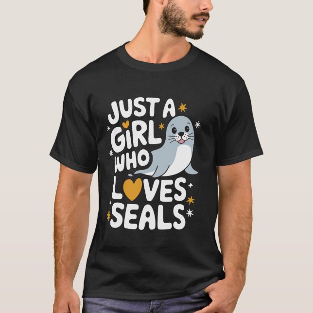 Camiseta Foca Apenas Uma Garota Que Ama Focas (Frente)