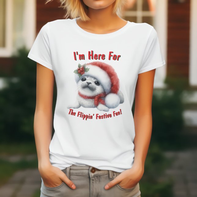 Camiseta Foca Bebê Adorável de Férias - Fofa e Festiva  (Criador carregado)