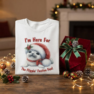 Camiseta Foca Bebê Adorável de Férias - Fofa e Festiva 