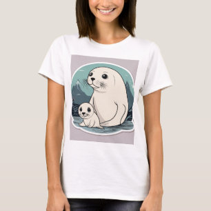 Camiseta "Foca-branca e Camisa-Design bebê - Adorab