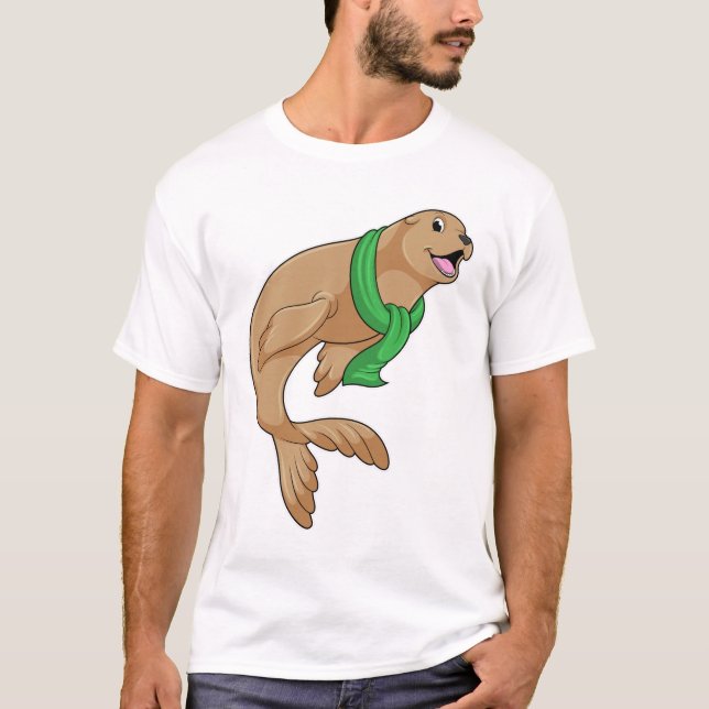 Camiseta Foca com Cachecol (Frente)