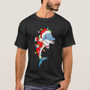Camiseta Foca de Natal Luzes Fantasia de Papai Noel Animal