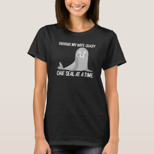 Camiseta Foca Fofa Para Homens Pai Meninos Leão-Marinho Zoo