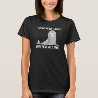 Camiseta Foca Fofa Para Homens Pai Meninos Leão-Marinho Zoo