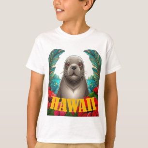 Camiseta Foca-Monge Havaiana Fofa