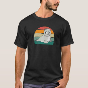Camiseta focas de barba nadadora uivando mar mar do Norte C