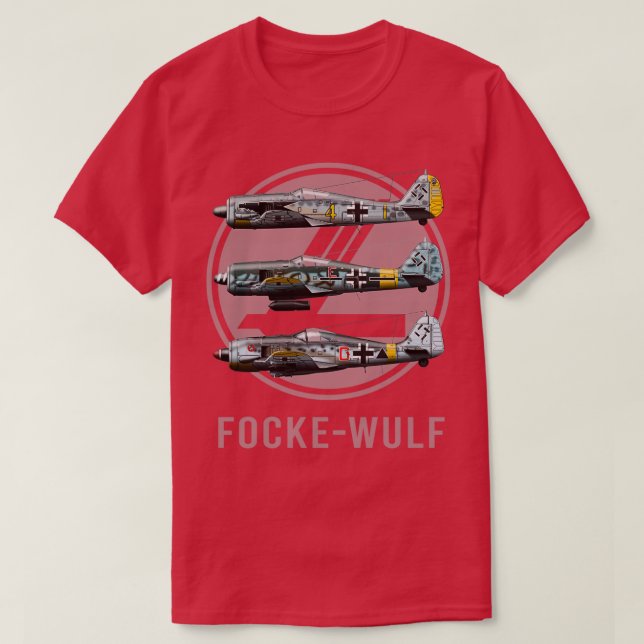 Camiseta Focke Wulf FW190 Marca d'água da coleção (Frente do Design)