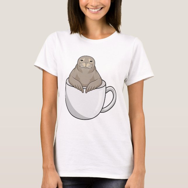 Camiseta Foco com copo de café (Frente)