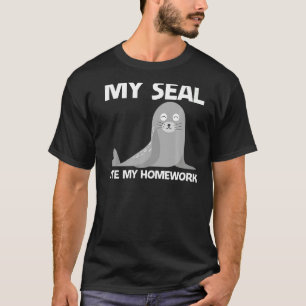 Camiseta Foco Cortado Para Crianças Animais Do Jardim Zooló
