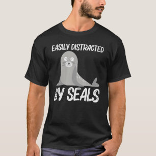 Camiseta Foco Cortado Para Homens Animais Do Jardim Zoológi