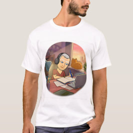 Camiseta "Foco e determinação - Teto de trabalho do Laptop