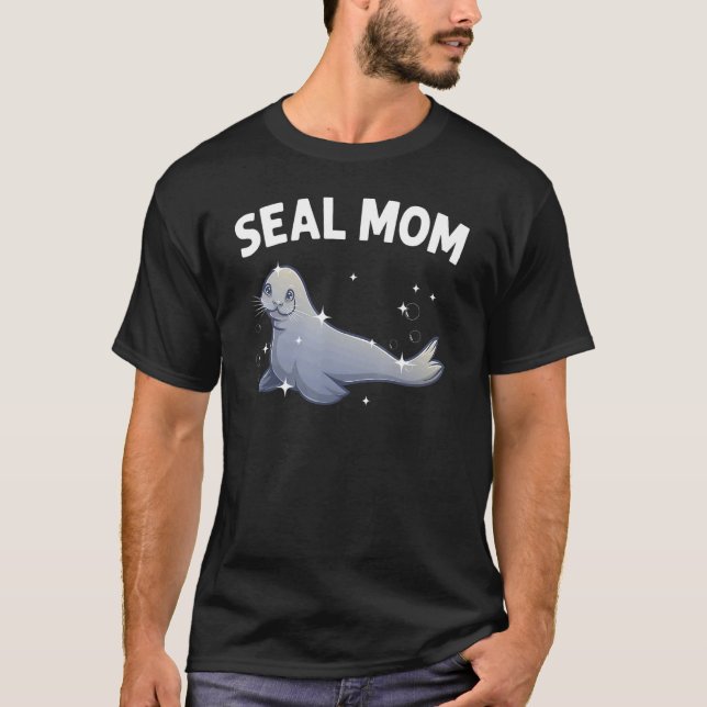 Camiseta Foco legal Para Focos Animais Da Mãe Mama Sea Lion (Frente)