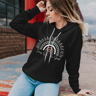 Camiseta Foco No Bem | Mulheres com Hoodie de citação posit