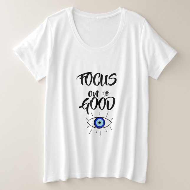 CAMISETA FOCO NO BOM OLHO DE MAU (Frente do Design)