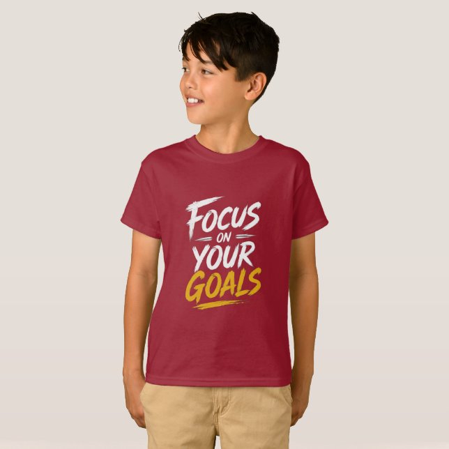 Camiseta Foco Nos Seus Objetivos Motivacional (Frente Completa)