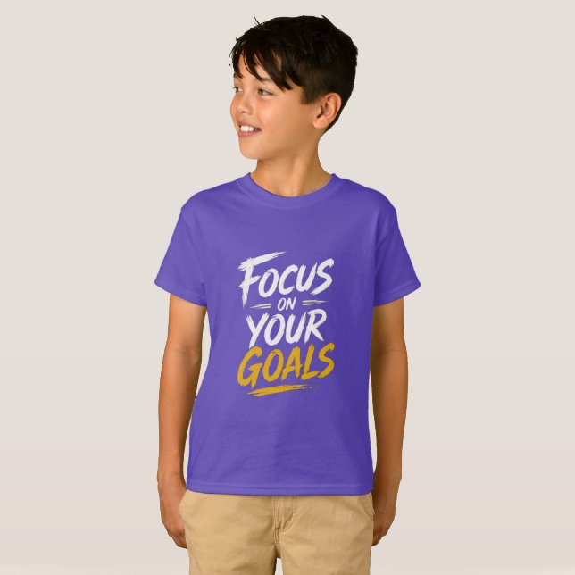 Camiseta Foco Nos Seus Objetivos Motivacional (Frente Completa)