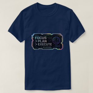 Camiseta Foco Plane Executar Sem Desculpas Motivacional